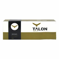 Scandinavian Tobacco Talon Filtered Cigars Bold 10/20 Ct, box of filtered cigars with black, white, and gold packaging featuring the Talon logo and product details.