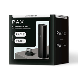 PAX Vaporizer Experience Set, product box packaging showing the PAX 3 vaporizer and PAX Era bundle with limited edition branding.