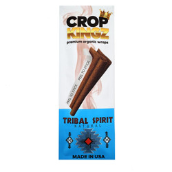 Crop Kingz Wraps Crop Kingz Organic Hemp Wraps Tribal Spirit 15Ct/2, product packaging featuring brown natural hemp wraps with smoking imagery and tribal design elements.