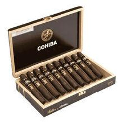 Cohiba Weller By Cohiba Robusto Cigars 10Ct. Box, open box showing ten neatly arranged cigars with dark wrappers and Cohiba branding. Cohiba Weller By Cohiba Robusto Cigars 10Ct. Box, open box showing ten neatly arranged cigars with dark wrappers and Cohiba branding.