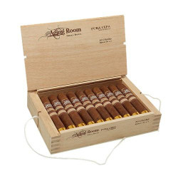 Altadis Aging Room Pura Cepa Mezzo Cigars 20 Ct. Box, an open wooden box with 20 cigars neatly arranged inside, featuring brown wrappers and gold-colored foot bands.