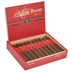 Altadis Aging Room Quattro Maduro Maestro Cigars 20Ct. Box, open red box revealing 20 cigars with dark Maduro wrappers and red band.