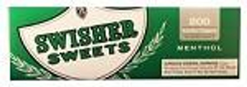 Swisher International Swisher Sweets Little Cigars Menthol King Hard Pack, box of menthol-flavored small cigars in a green and white packaging Swisher International Swisher Sweets Little Cigars Menthol King Hard Pack, box of menthol-flavored small cigars in a green and white packaging