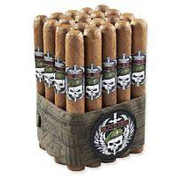 Black Ops Habano Toro Cigars Pack of 20, showing a box of 20 cigars with black, brown, and white bands featuring the Black Ops logo, arranged in a square shape.