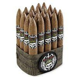 Black Ops Habano Torpedo Cigars Pack of 20, arranged in a wooden display box with cigar bands visible