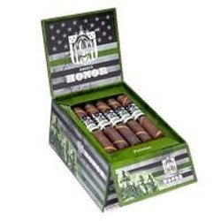 General Cigar CAO America Honor Potomac - Military Cigars 20Ct. Box, open display of cigars showcasing patriotic-themed packaging and overall product presentation for premium cigar enthusiasts.