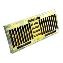 Oliva Cigars Oliva Advent Calendar 2021 Cigars Sampler Pack of 25, box containing 25 cigars in a festive green and yellow holiday themed design.