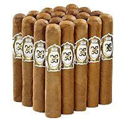 Altadis Casa de Garcia Toro Connecticut Cigars 20Count Pack, image of a pack of 20 cigars with light brown Toro Connecticut wrappers and decorative bands.