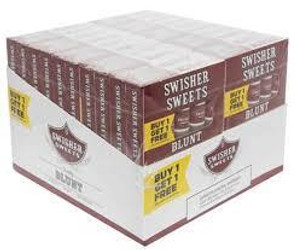 Swisher International Swisher Sweets Blunt Cigars Pack B1G1, cardboard pack containing multiple cigar packages with promotional buy one get one free offer Swisher International Swisher Sweets Blunt Cigars Pack B1G1, cardboard pack containing multiple cigar packages with promotional buy one get one free offer