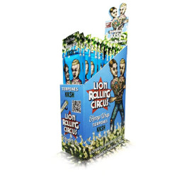 Lion Rolling Circus Hemp Wraps Terpene Infused KKSH, colorful packaging with cartoon-style characters and product branding visible on the box. Lion Rolling Circus Hemp Wraps Terpene Infused KKSH, colorful packaging with cartoon-style characters and product branding visible on the box.