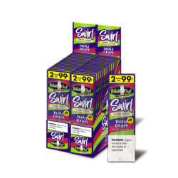 White Owl Cigarillos Swirl Triple Grape 30 Pouches of 2