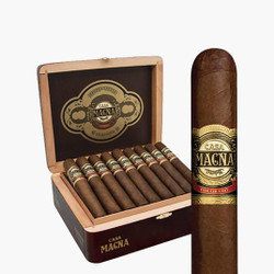 Casa Magna Colorado Churchill Cigars 27 Ct. Box, opens to reveal 27 cigars inside a wooden humidor with a label on each cigar. Casa Magna Colorado Churchill Cigars 27 Ct. Box, opens to reveal 27 cigars inside a wooden humidor with a label on each cigar.