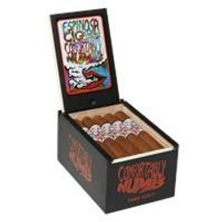 Comfortably Numb by Espinosa Vol. 1 Toro Cigars 20Ct. Box, an open cigar box displaying cigars with a colorful lid design and the product name printed on the side.
