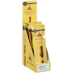 Punch Montecristo Classic Toro Individually Humidified Boat, yellow packaging with cigar illustration and branding