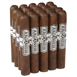 Arganese Habano Robusto Cigars 30Ct. Packs, box of 30 premium cigars with dark brown wrappers and white labels displaying the Arganese logo.