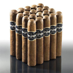 Slow-Aged Lot 826 Cigars by Perdomo Cigars, close-up of the premium cigars with smooth brown wrappers and black bands, arranged in a tight cluster.