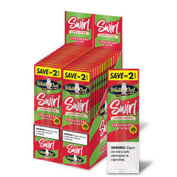 Product Swedish Match White Owl Cigarillos Swirl Strawberry Kiwi 30/2, display box of strawberry and kiwi flavored cigarillos with bright red, green, and colorful packaging. Product Swedish Match White Owl Cigarillos Swirl Strawberry Kiwi 30/2, display box of strawberry and kiwi flavored cigarillos with bright red, green, and colorful packaging.