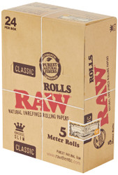 RAW Rolling Papers 5 Meter Rolls KingSize Slim RAW Rolling Papers 5 Meter Rolls KingSize Slim