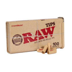 RAW Classic Pre-Roll Tips 1ct/100Ct Tin