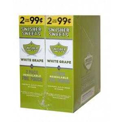 Swisher Sweets Cigarillos Foil White Grape 30 Pouches of 2