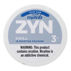 Zyn Nicotine Pouches Chill 3 Mg 15/5 Tins