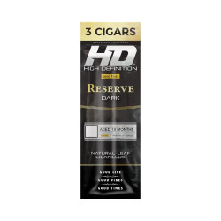 Good Times #HD Reserve Cigars 15 Packs of 3, black resealable foil pouch displaying the product name, description, and branding. Good Times #HD Reserve Cigars 15 Packs of 3, black resealable foil pouch displaying the product name, description, and branding.