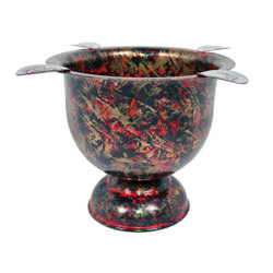 Product Quality Importers Humidors Stinky Cigar Ashtray Gold Brown, a decorative cigar ashtray with a gold and brown marbled design and four metal cigar rests on the rim. Product Quality Importers Humidors Stinky Cigar Ashtray Gold Brown, a decorative cigar ashtray with a gold and brown marbled design and four metal cigar rests on the rim.