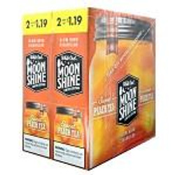 Swedish Match White Owl Cigarillos Moonshine Sweet Peach Tea, box of 30 pouches of 2 cigars each featuring bright packaging with moonshine moonshine branding and peach tea flavor imagery. Swedish Match White Owl Cigarillos Moonshine Sweet Peach Tea, box of 30 pouches of 2 cigars each featuring bright packaging with moonshine moonshine branding and peach tea flavor imagery.