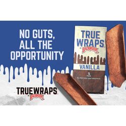 True Wraps by Backwoods Vanilla Leaf Wraps 16/5 True Wraps by Backwoods Vanilla Leaf Wraps 16/5