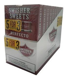 Swisher International Swisher Sweets Perfecto Cigars 5FOR3 Pack, retail box showing multiple cigar packs inside.