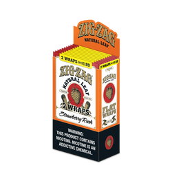 Zig Zag Natural Leaf Flat Wraps Strawberry Rush 10ct