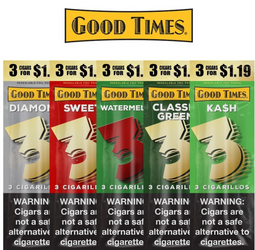 Good Times Mini Foil Cigarillos 10 Packs of 3