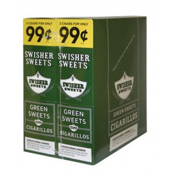 Swisher Sweets Cigarillos Foil Green Sweet 30 Pouches of 2 Swisher Sweets Cigarillos Foil Green Sweet 30 Pouches of 2