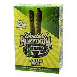 Double Platinum Blunt Wraps White Sea 25/2 Ct Double Platinum Blunt Wraps White Sea 25/2 Ct