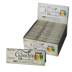 Randy's Roots Wired Natural Hemp King Size Rolling Papers 25Ct, product packaging with multiple pages displayed and colorful branding. Randy's Roots Wired Natural Hemp King Size Rolling Papers 25Ct, product packaging with multiple pages displayed and colorful branding.