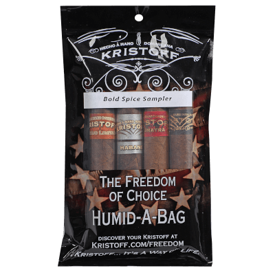 Kristoff Bold Spice Humidibag 4 Ct. Cigar Sampler Pack