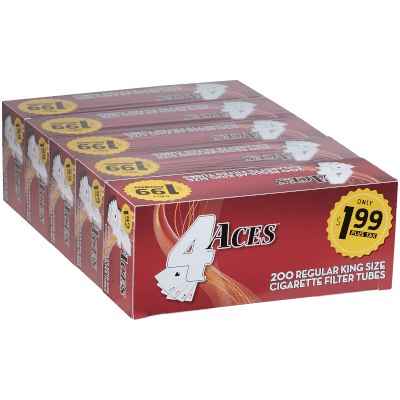 4 Aces Cigarette Filter Tubes King Size 5/200 Ct. Boxes