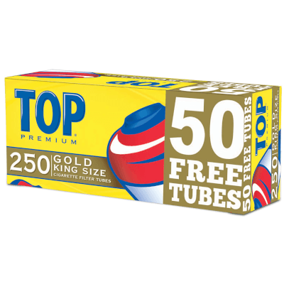 Top Cigarette Filter Tubes King Size Gold Bonus 250 Ct. Box