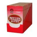 Altadis Phillies Blunt Cigars Strawberry Pack, box of cigars with red and white packaging featuring the Phillies Blunt logo and strawberry flavor branding