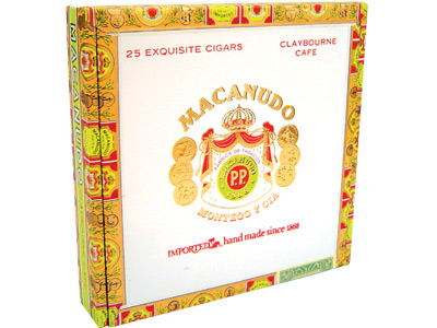 Macanudo Cigars Cafe Claybourne 25 Ct. Box 6.00X31