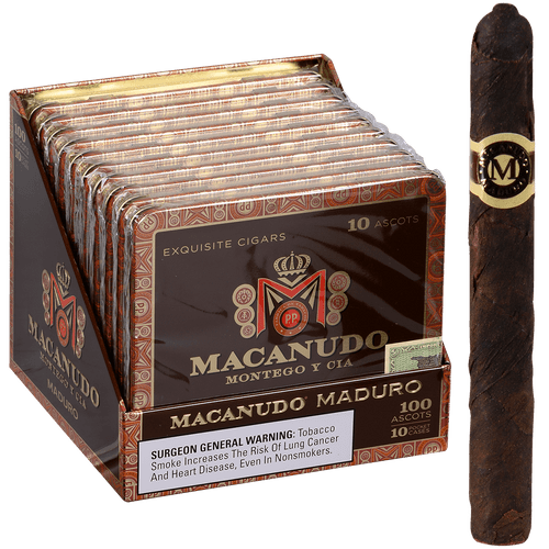 Macanudo Cigars Maduro Ascots 10/10 Tins 4.19X32