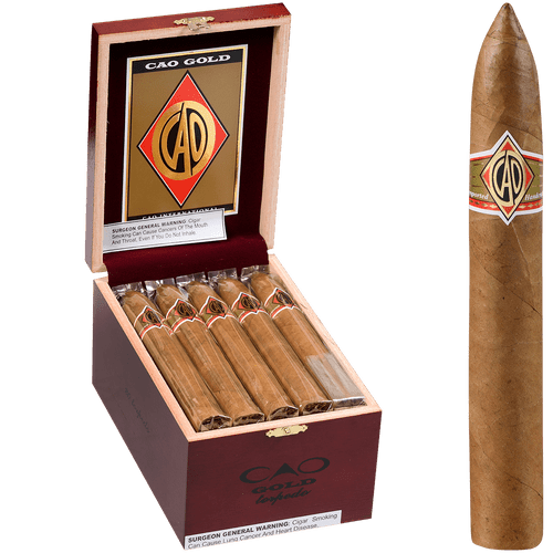 CAO Cigars Gold Label Torpedo 20 Ct. Box 6.25X52