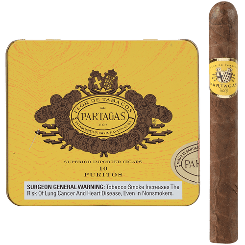 Partagas Cigars Puritos 10/10 Packs 4.19X32