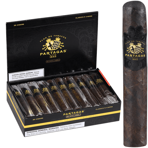 Partagas Cigars Black Label Clasico 20 Ct. Box 5.25X54