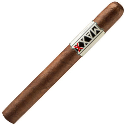 Alec Bradley Cigars MAXX Superfreak 20Ct. Box, a high-quality cigar with a smooth brown wrapper and a silver band with red and black accents.