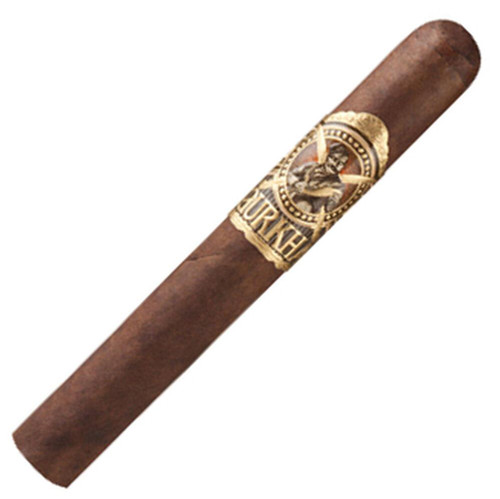 Gurkha Colorado Corona Gorda Cigars 20Ct. Bundle, a single cigar with a dark brown wrapper and a gold and black band featuring an image of a lion.