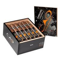 CAO Extreme Toro Cigars 18Ct. Box, image showing a black box containing 18 cigars with a black and orange design on the packaging.