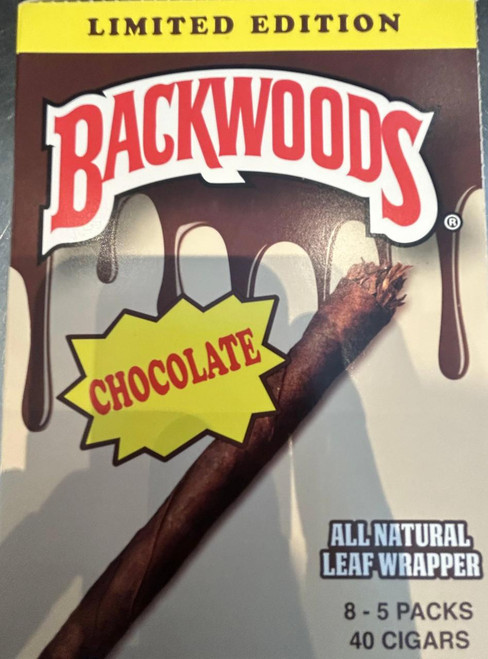 Altadis Backwoods Cigars Chocolate 8/5Ct, chocolate-flavored cigars with an all-natural leaf wrapper and limited edition packaging.