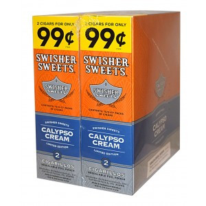 Swisher Sweets Cigarillos Foil Calypso Cream 30 Pouches of 2