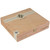 AVO Cigars Classic Piramides 20 Ct. Box, wooden cigar box with a clasp and the AVO logo, featuring a natural wood finish and striped design on the lid.